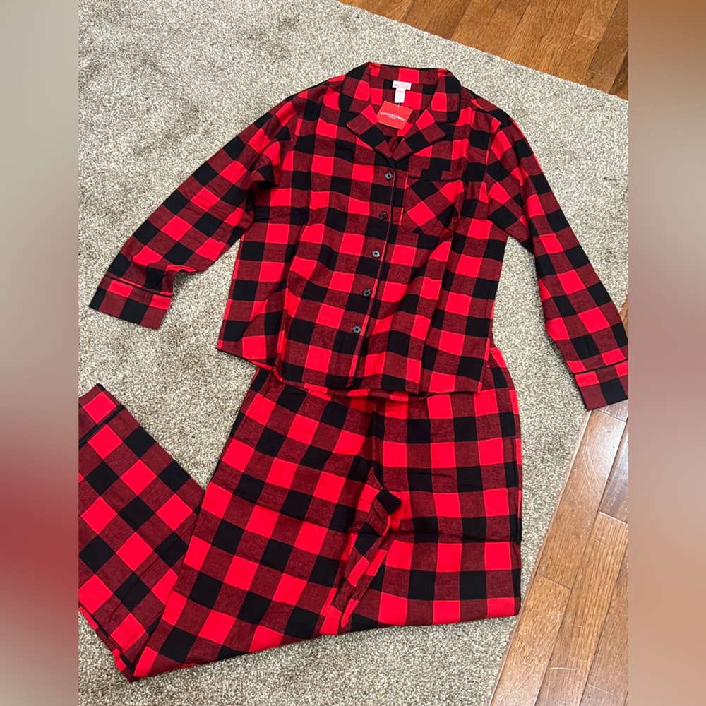 Wondershop Women’s pjs Set Red Check